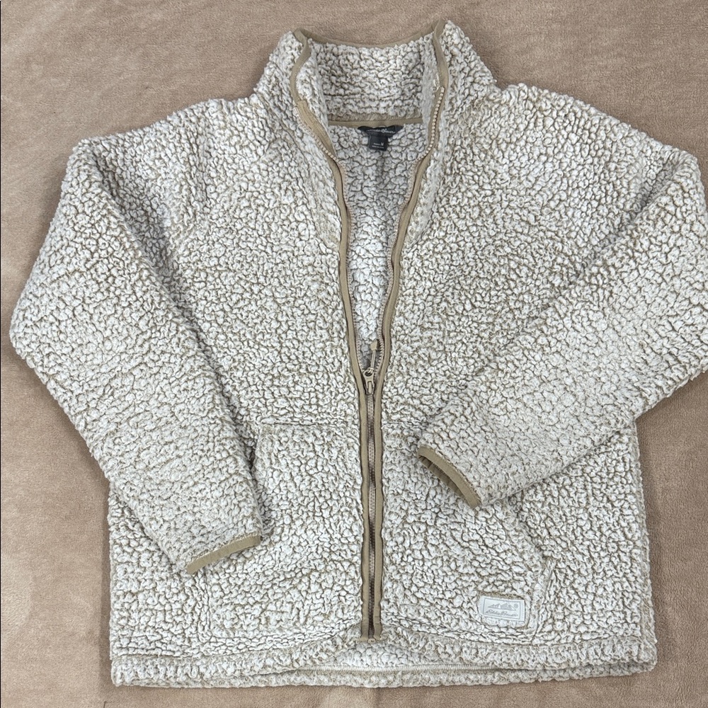 Women’s Eddie Bauer Cream Sherpa Jacket - Size Medium